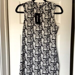 Short Sleeves black white and grey dress